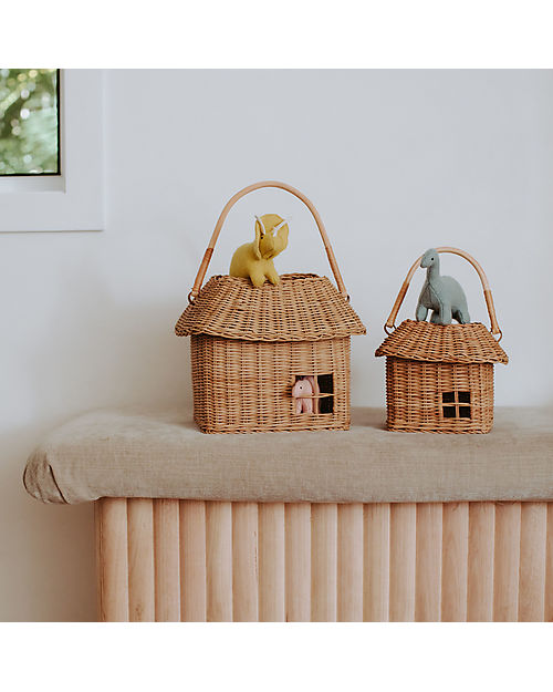 Olli Ella Rattan Hutch Big Basket - Natural Wicker Basket