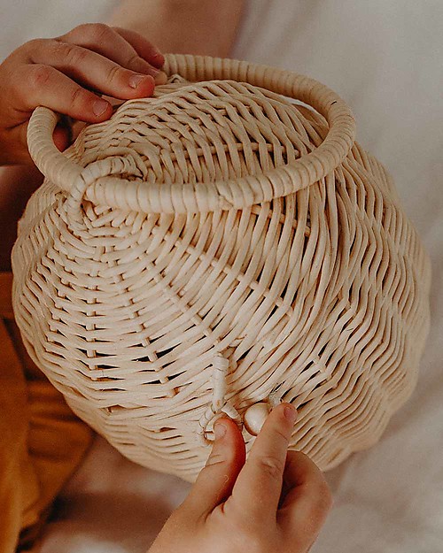 Olli Ella Rattan Storage Basket - Egg - Handmade! Wicker Basket