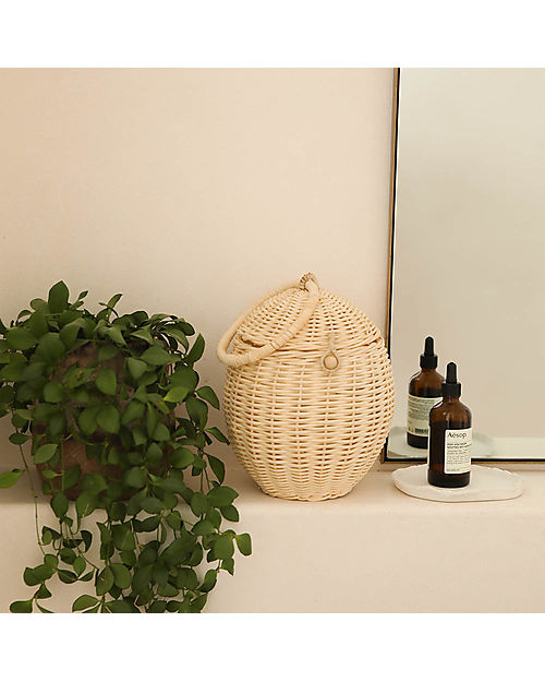 Olli Ella Rattan Storage Basket - Egg - Handmade! Wicker Basket