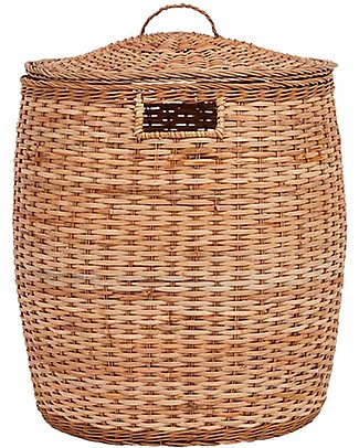 Olli Ella Rattan Storage Basket - Tuscan - with Lid - Handmade! Storage organisers