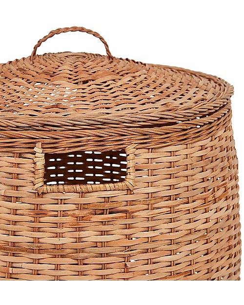 Olli Ella Rattan Storage Basket - Tuscan - with Lid - Handmade! Storage organisers