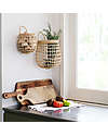 Olli Ella Rattan Storage Baskets Set - Onion Basket Duo - Straw Color - Handmade! Wall Storage Organize
