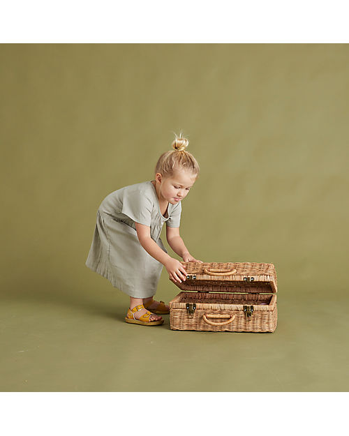 Olli Ella Rattan Toaty Trunk - Natural unisex (bambini)