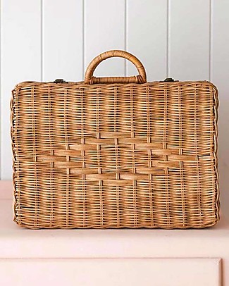 Olli Ella Rattan Toaty Trunk - Natural Travel Bags