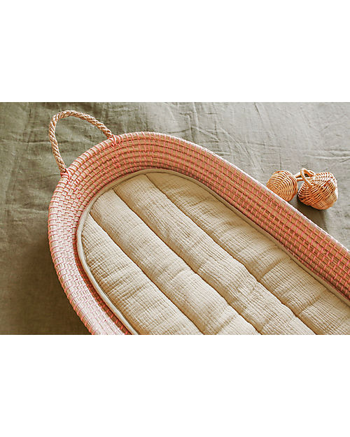 Olli Ella Reva Changing Basket - Rose - 6 kg - Handmade! Changing Tables