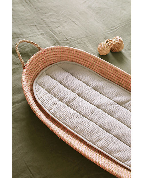 Olli Ella Reva Changing Basket - Rose - 6 kg - Handmade! Changing Tables