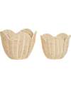 Olli Ella Set 2 Rattan Baskets - Lily - Buttercream Wicker Basket