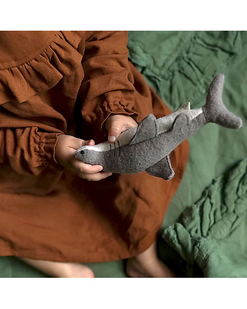 Olli Ella Set of 3 Soft Toys Marine Friends - Soft Wool - Handmade Soft Toys