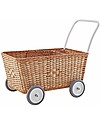 Olli Ella Strolley, Doll Pram, Wicker - Natural Toy Prams