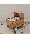 Olli Ella Strolley, Doll Pram, Wicker - Natural Toy Prams