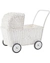Olli Ella Strolley, Doll Pram, Wicker - White Toy Prams
