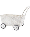 Olli Ella Strolley, Doll Pram, Wicker - White Toy Prams