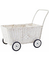 Olli Ella Strolley, Doll Pram, Wicker - White Toy Prams