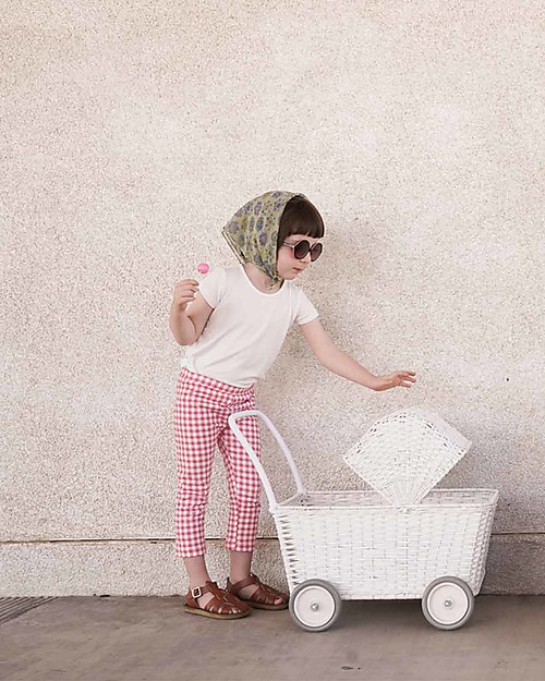 Olli Ella Strolley, Doll Pram, Wicker - White Toy Prams