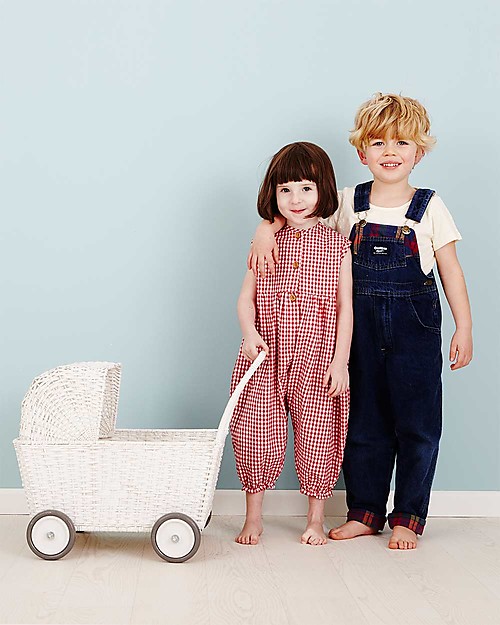 Olli Ella Strolley, Doll Pram, Wicker - White Toy Prams