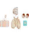 Olli Ella Travel Togs Clothes Set for Dinkum Doll - Blush - 100% Cotton Dolls Accessories