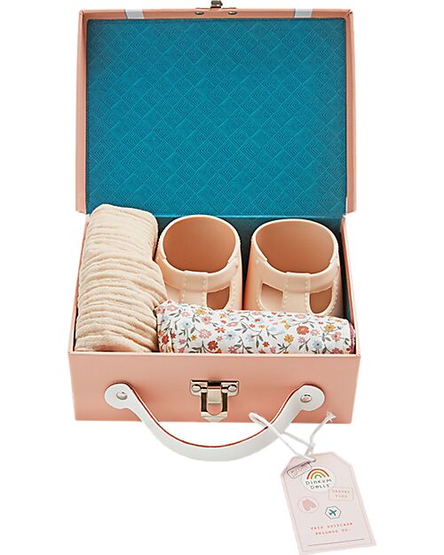 Olli Ella Travel Togs Clothes Set for Dinkum Doll - Blush - 100% Cotton Dolls Accessories