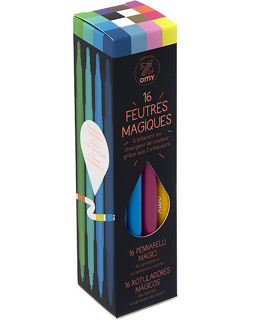 Omy Magical Felt Pens  - Set of 16 Draw And Color