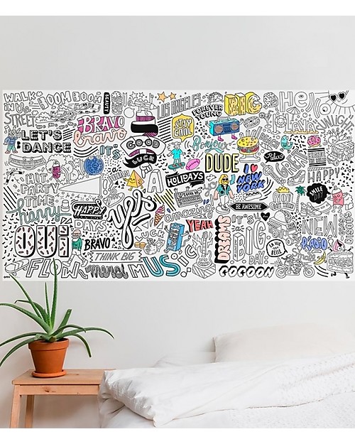 omy xxl happy colouring poster 180 x 100 cm  printed on