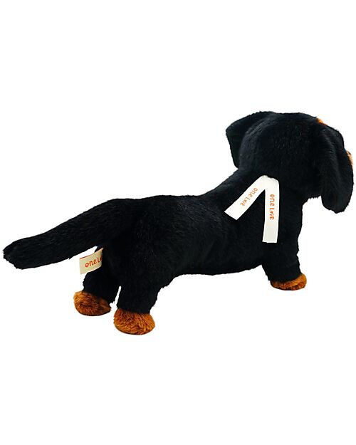 One Love Plush Pumpkin the Dachshund Weighted Plush Toy - the Plush that Hugs You - 40 x 17 x 18 cm - 100% Recycled Materials Soft Toys