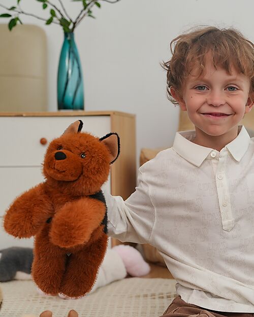 One Love Plush Rex the German Sheperd Plush Toy - the Plush that Hugs You - 37 x 13 x 15 cm - 100% Recycled Materials Soft Toys