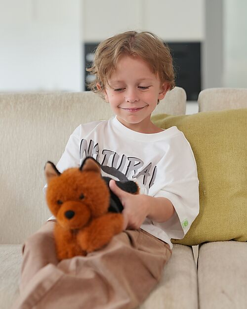 One Love Plush Rex the German Sheperd Plush Toy - the Plush that Hugs You - 37 x 13 x 15 cm - 100% Recycled Materials Soft Toys