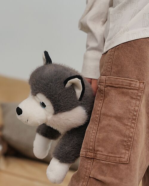 One Love Plush Scout the Husky Plush Toy - the Plush that Hugs You - 32 x 11 x 14 cm - 100% Recycled Materials Soft Toys