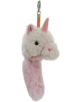 One Love Plush Spirit the Unicorn Charm - White and Pink - 25 x 8 x 12 cm - 100% Recycled Materials Puppets