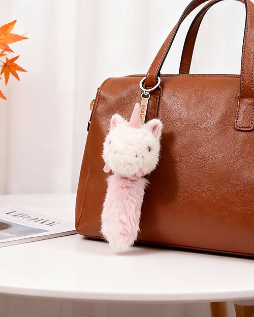 One Love Plush Spirit the Unicorn Charm - White and Pink - 25 x 8 x 12 cm - 100% Recycled Materials Puppets