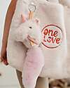 One Love Plush Spirit the Unicorn Charm - White and Pink - 25 x 8 x 12 cm - 100% Recycled Materials Puppets