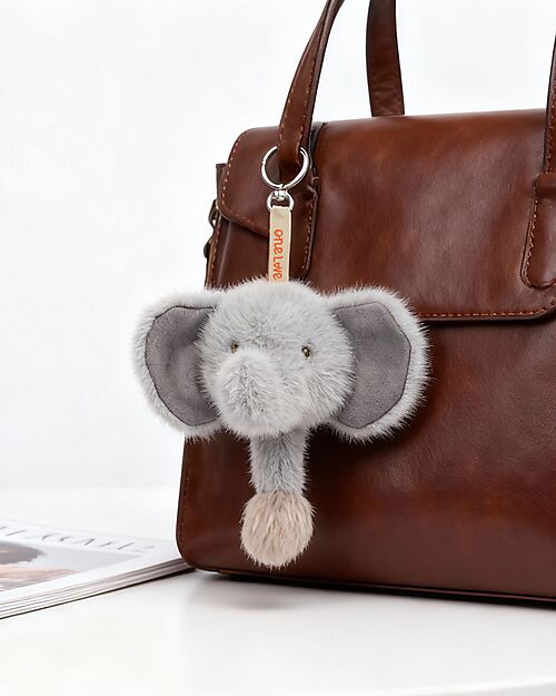 One Love Plush Tai the Elephant Charm - Grey - 18 x 18 x 15 cm - 100% Recycled Materials Puppets