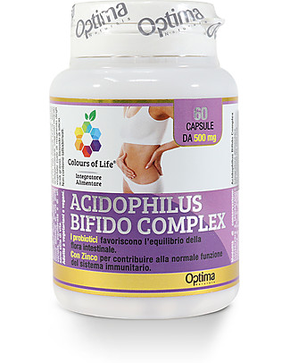 Optima Naturals Acidophilus Bifido Complex 60 Tablets - Intestinal flora Balance Food Supplement