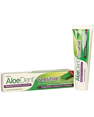 Optima Naturals AloeDent Sensitive Toothpaste, 100 ml - for Sensitive Gums and Teeth Toothpaste and Toothbrush
