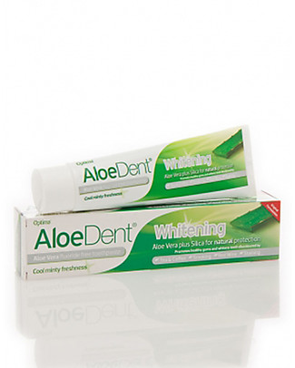 Optima Naturals AloeDent Whitening ToothGel, 100 ml - Natural Whitening Toothpaste and Toothbrush