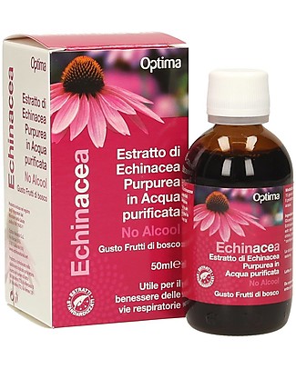 Optima Naturals Echinacea Extract no alcohol Kids, 50 ml - for Respiratory Tract Infections Natural Remedies