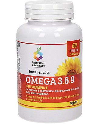 Optima Naturals Omega 3.6.9 Total Benefits, 60 capsulas - Protect cell from oxidative stress Food Supplement
