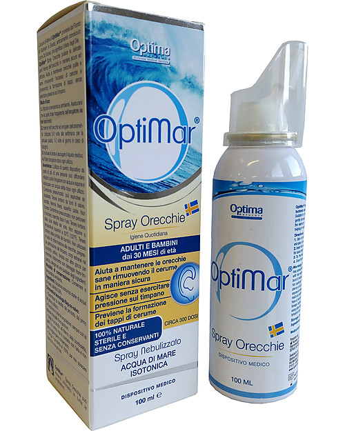 Optima Naturals Optimar Ear Spray, 100 ml - for Adults and Children from 30 months Body Lotions And Oils
