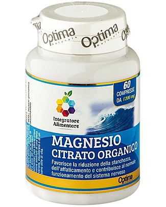 Optima Naturals Organic Magnesium Citrate, 60 tablets - Reduce Fatigue Food Supplement