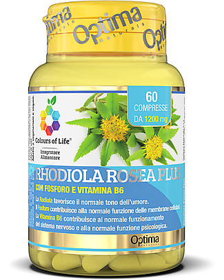 Optima Naturals Rhodiola Rosea Plus - 60 Tablets - Promotes Normal Mood Food Supplement