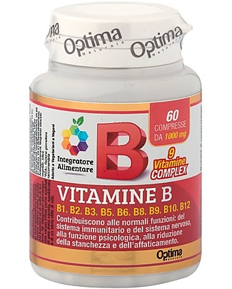 Optima Naturals Vitamin B Complex, 60 Tablets - for Fatigue and Stress Food Supplement