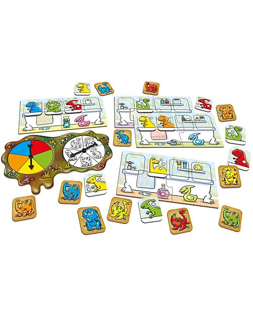 Orchard Toys Dirty Dinos Game -
Fill your bath tub with dinosaurs in this fun colour and counting game! Board Games