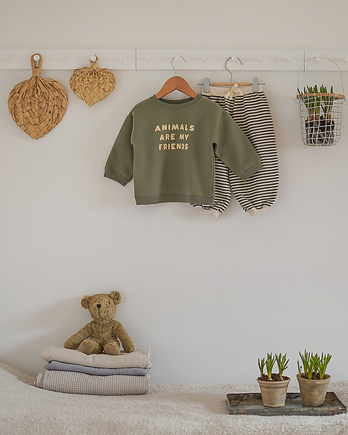 Organic Zoo Animals are my Friends Sweatshirt - White - 100% Organic Cotton Sweatshirts