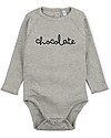 Organic Zoo Chocolate Bodysuit, Grey - Organic Cotton and Quality! Long Sleeves Bodies
