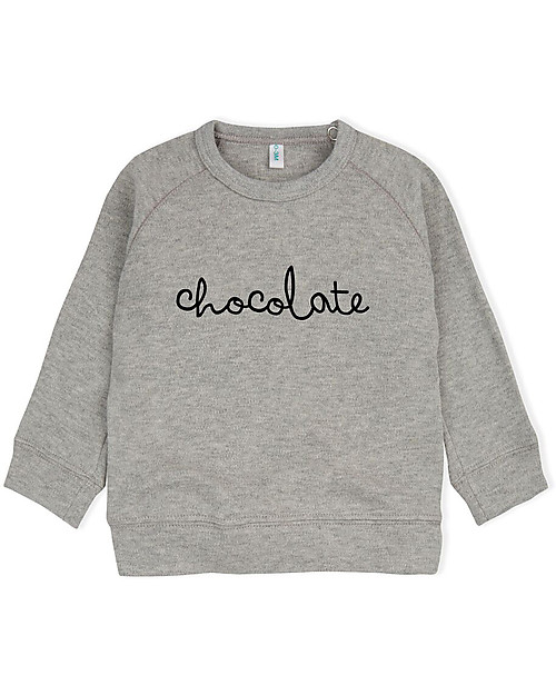 Organic Zoo Chocolate Sweatshirt, Grey - 100% Organic Cotton Sweatshirts