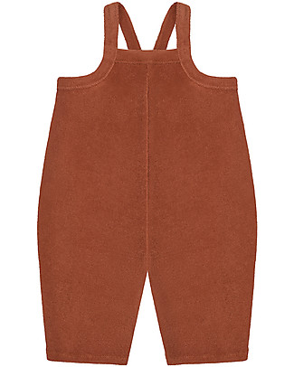 Organic Zoo Cropped Dungarees - Deep Earth - Organic Cotton Terry Dungarees
