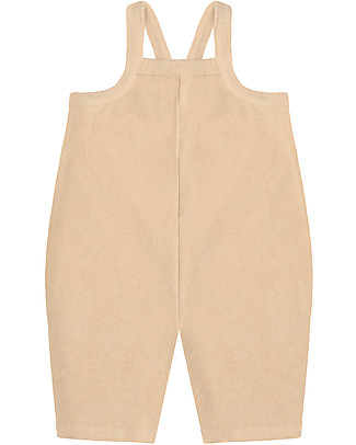 Organic Zoo Cropped Dungarees - Pebble - Organic Cotton Terry Dungarees