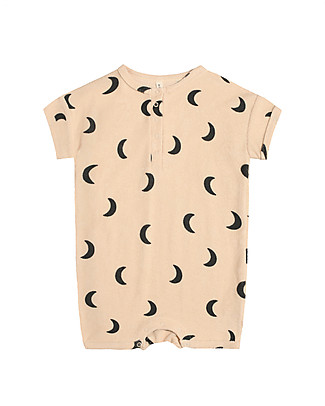 Organic Zoo Midnight Beach Romper - Pebble - Organic Cotton Terry Short Rompers