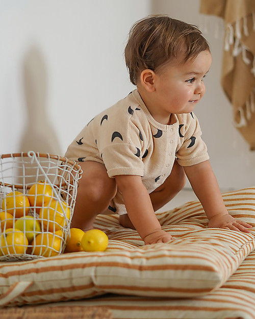 Organic Zoo Midnight Beach Romper - Pebble - Organic Cotton Terry 