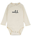 Organic Zoo Milk Bodysuit, Natural - Organic Cotton and Quality! Long Sleeves Bodies
