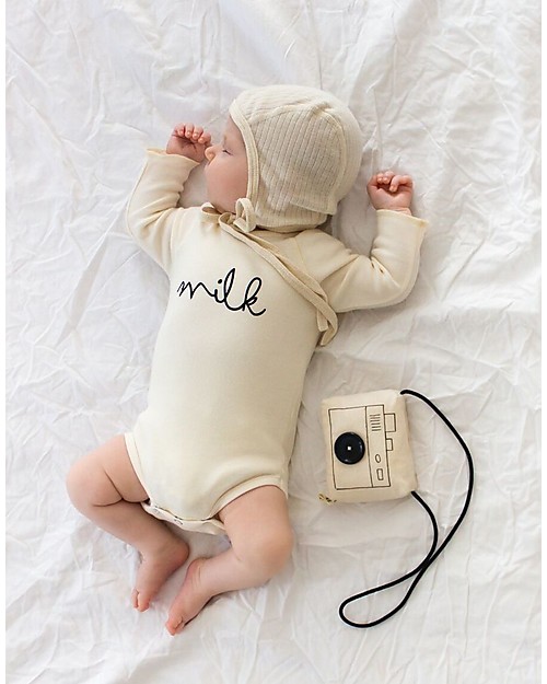 Organic Zoo Milk Bodysuit, Natural - Organic Cotton and Quality! Long Sleeves Bodies